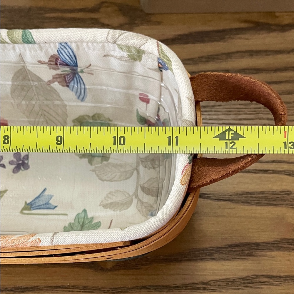 Longaberger Heartland Collection Hand woven muffin basket with fabric liner and - Picture 8 of 11